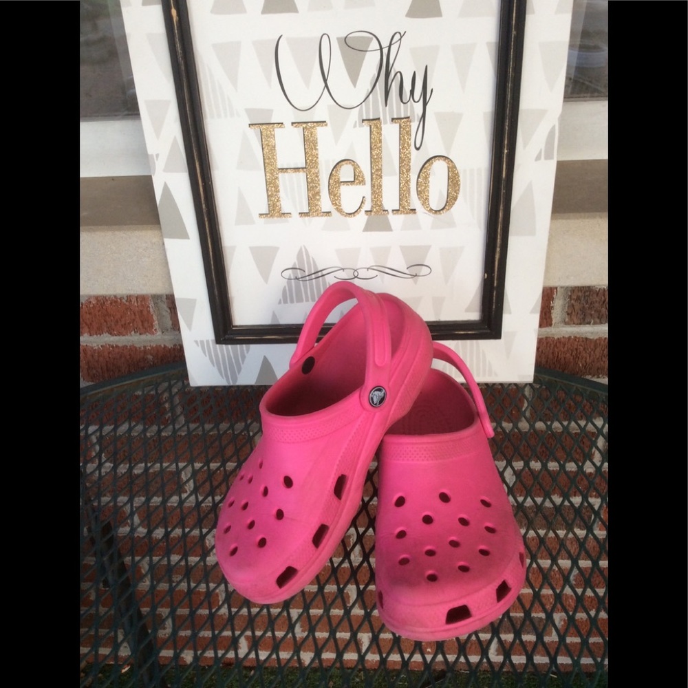 Crocs Clogs Raspberry Pink Size 6 - image 1